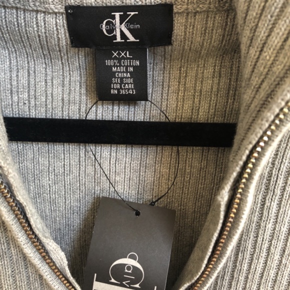 Calvin Klein 100% cotton men’s sweater soft grey - Picture 3 of 5